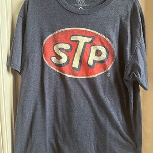 Logo Men's Graphic Tee - Blue and Red
